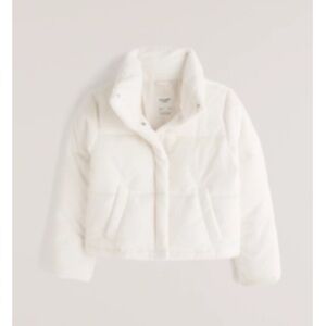 Abercrombie & Fitch Cream Puffer Jacket